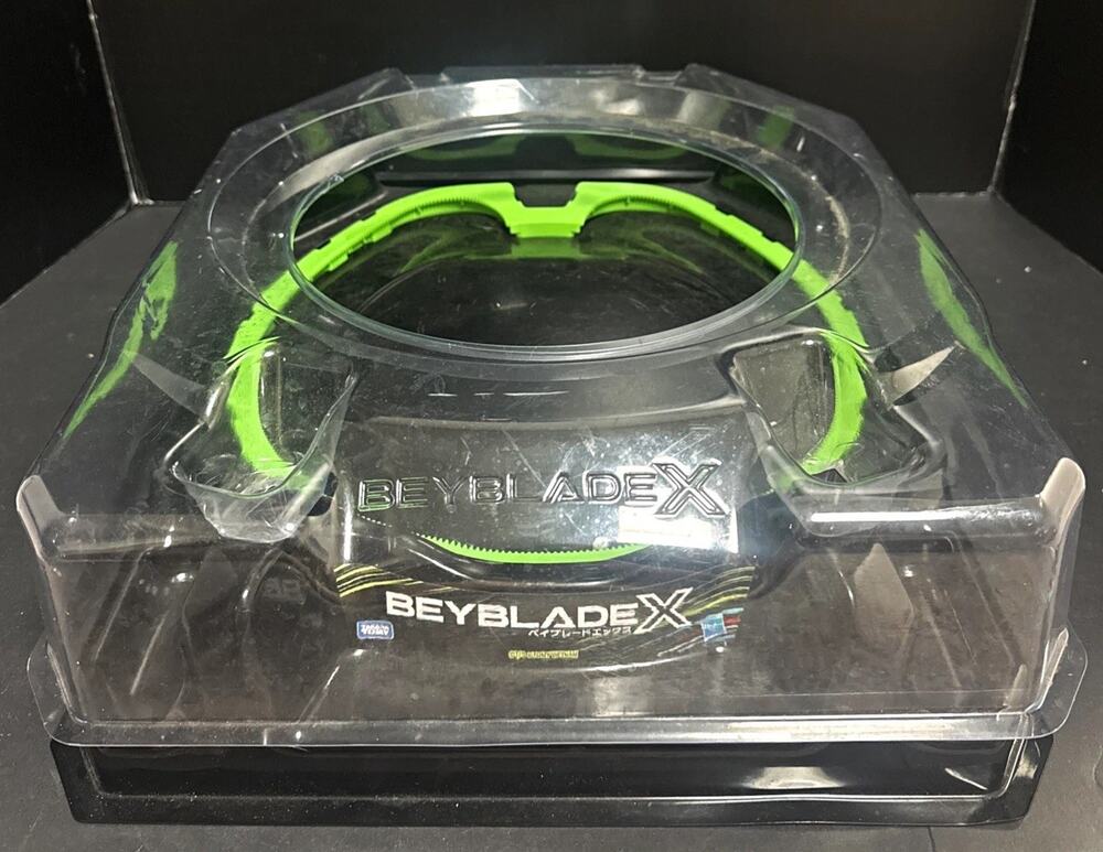 Beyblade X Stadium Arena Black Green Beystadium Hasbro Takara Tomy 2 Clips